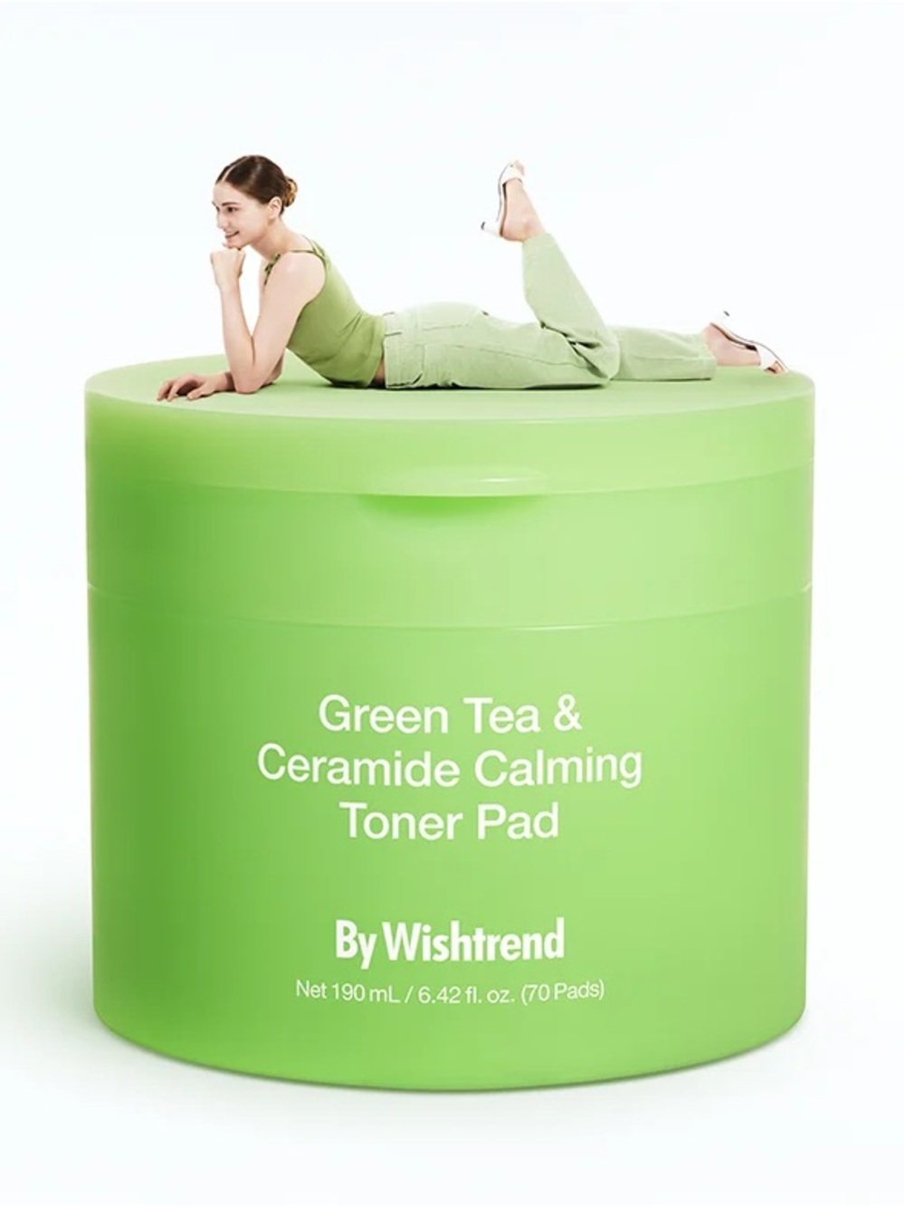 NEW By Wishtrend Green Tea & Ceramide Calming Toner Pad